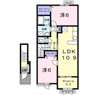 プリーマヴィラⅥ【2階】の間取り