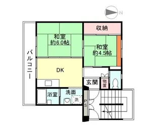 ビレッジハウス宮成1号棟【4階】の間取り