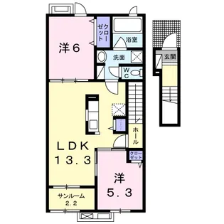 グランリーオ・R Ⅱ【2階】の間取り
