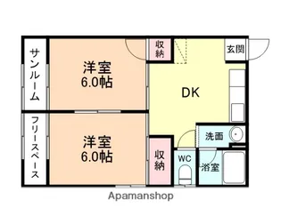 モンシャトウ大沢野【2階】の間取り