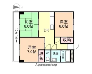 アシスト第2富山マンション【207号室】の間取り
