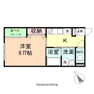 ソシアメゾンドⅢ【202号室】の間取り