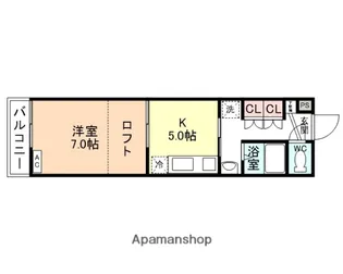 コーポ泰山呉羽【3313号室】の間取り
