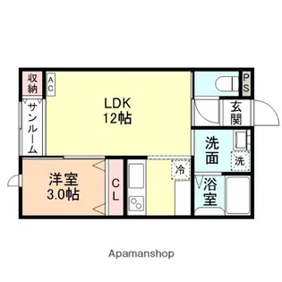 CLOVER AWAJIMA【1階】の間取り