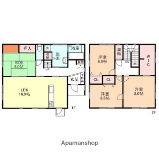 富山県富山市堀川小泉町1丁目【一戸建】の間取り