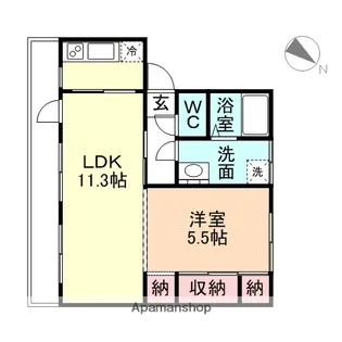 MIDハイツ駒見【1階】の間取り