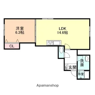 コンチネンタル田島【2階】の間取り