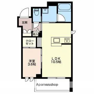 セルディーナ下新本町【2階】の間取り