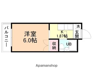 コーポ館出【302号室】の間取り