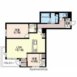 シャーメゾンステージ下奥井【1階】の間取り