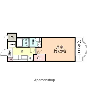 サンシャイン88 B棟【213号室】の間取り