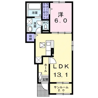 シャインビューⅢ【1階】の間取り