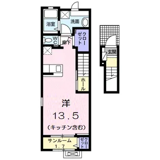 ニューバンブスⅤ【2階】の間取り