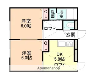 薫ハイム【2階】の間取り