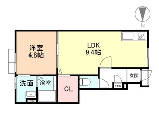 グランスイート大町【1階】の間取り