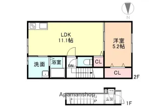 グランスイート大町【2階】の間取り