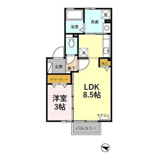 ディールームときわ台 A【2階】の間取り