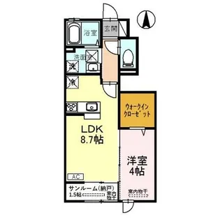 GRAND DONNER(グラン ドゥネ)【105号室】の間取り