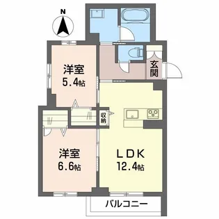 ウィステリア蜷川【2階】の間取り