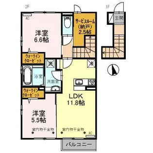 グラン ストリーツ A【2階】の間取り