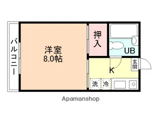 1Kの間取り画像