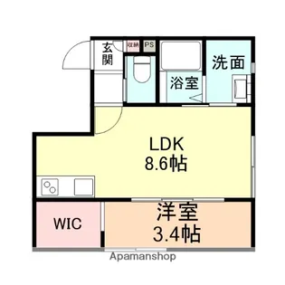 レージュ太閤山Ⅲ【2階】の間取り