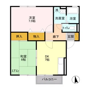 セジュール上冨居 C【101号室】の間取り