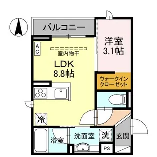 富山県富山市常盤町【アパート】の間取り