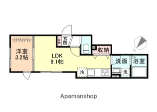 BESTE LEBEN芝園【1階】の間取り