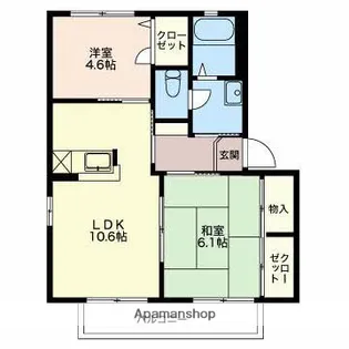 グランシード中川Ⅰ A【2階】の間取り