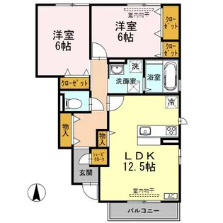プライムコート大泉中町【1階】の間取り
