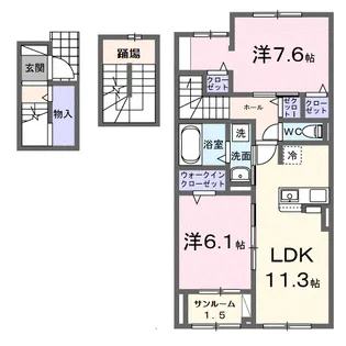 リヒトミューレ【3階】の間取り