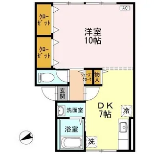 コーポ・アルペラ A【1階】の間取り