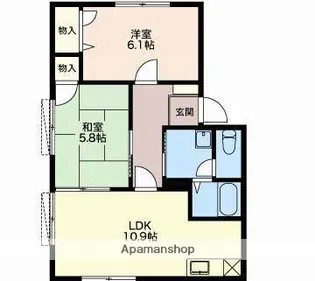 シェソワC【1階】の間取り