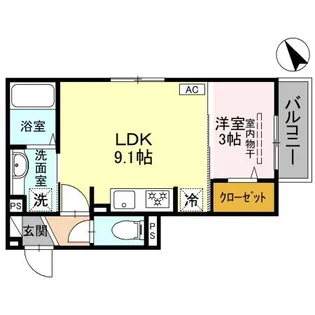THE・TRANGUIL(ザ・トラングイル)【2階】の間取り