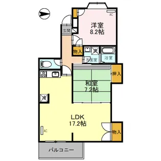 ラ・ファミール・ナガハラ【2階】の間取り