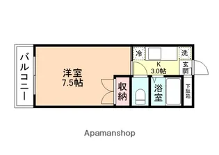 岩田ハイツ【3階】の間取り