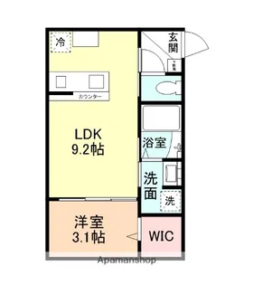 INTEGLAL MELLOW【202号室】の間取り