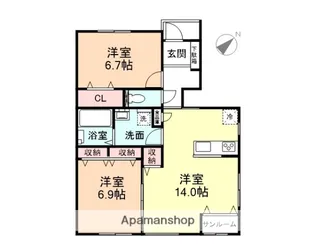 ソシアペンタスⅠ【1階】の間取り