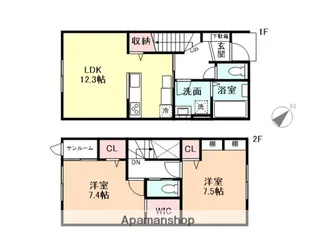 ソシアペンタスⅡ【101号室】の間取り