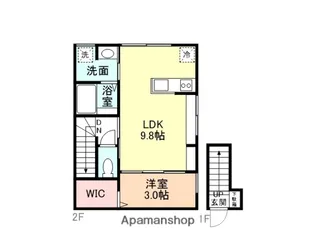 HELIOS中川原ドゥ【2階】の間取り