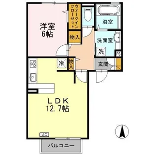 リシェス・オカザキV【1階】の間取り
