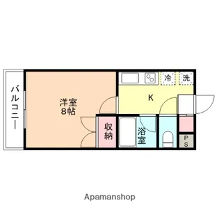 アグリー南【203号室】の間取り
