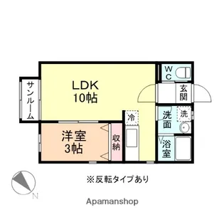 GREEN GABLES B棟【1階】の間取り