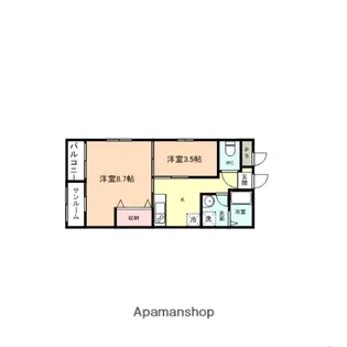 エミネンス城【2-3号室】の間取り