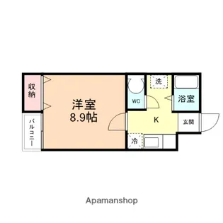 1Kの間取り画像