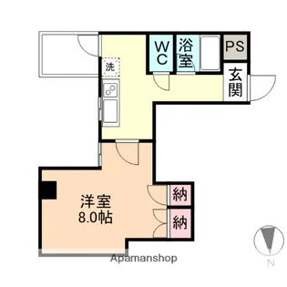 コンチネンタル清水【205号室】の間取り
