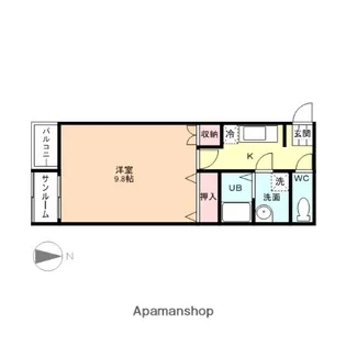 ドゥウェル婦中【1階】の間取り
