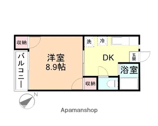 グリーンタウンC棟【104号室】の間取り