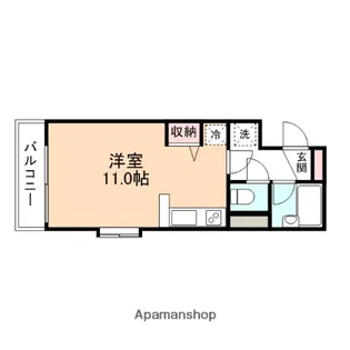 オーベルジュ上関Ⅱ【207号室】の間取り